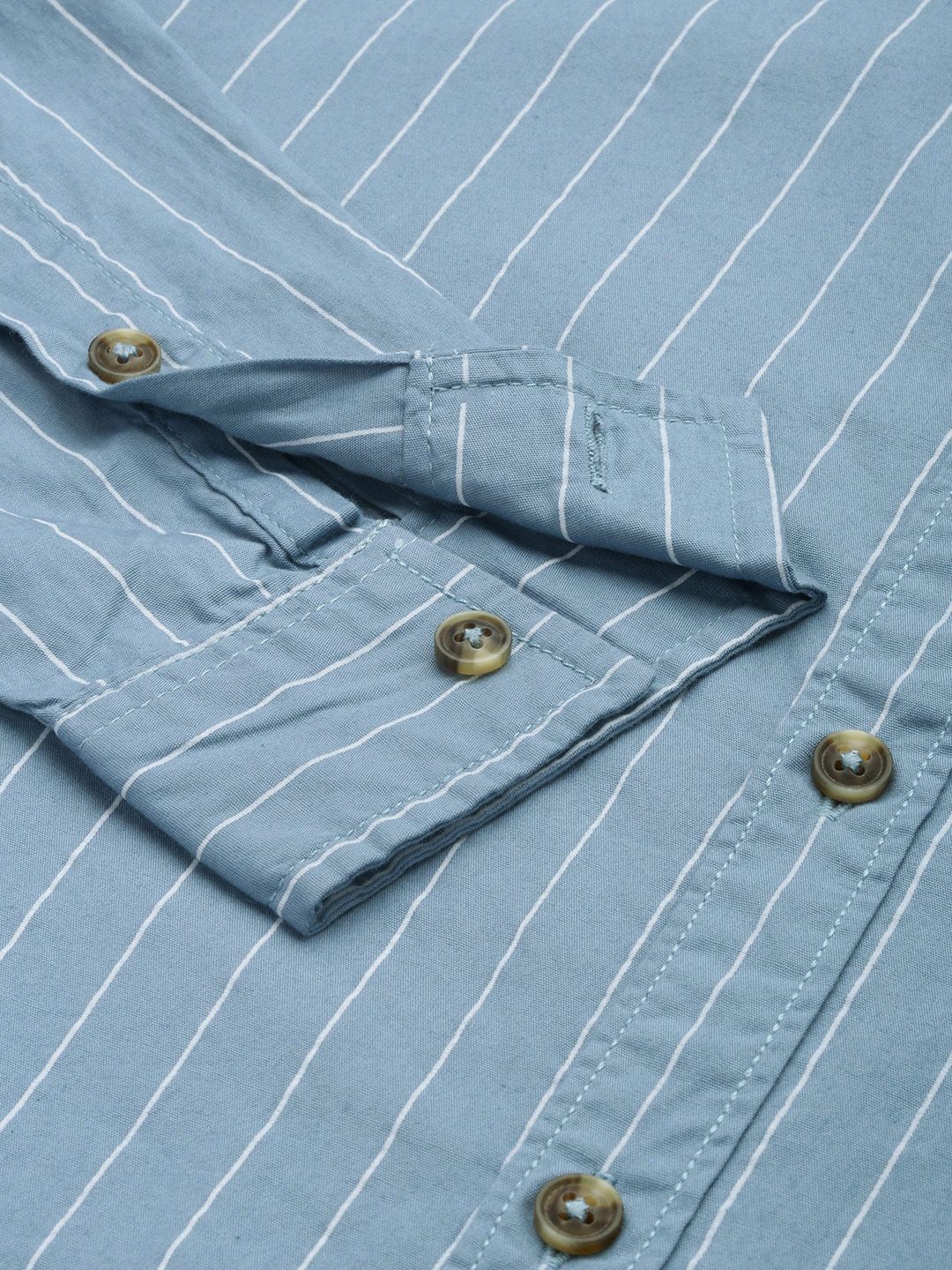 The Indian Garage Co Men Pinstripes Casual Shirt - Image 3