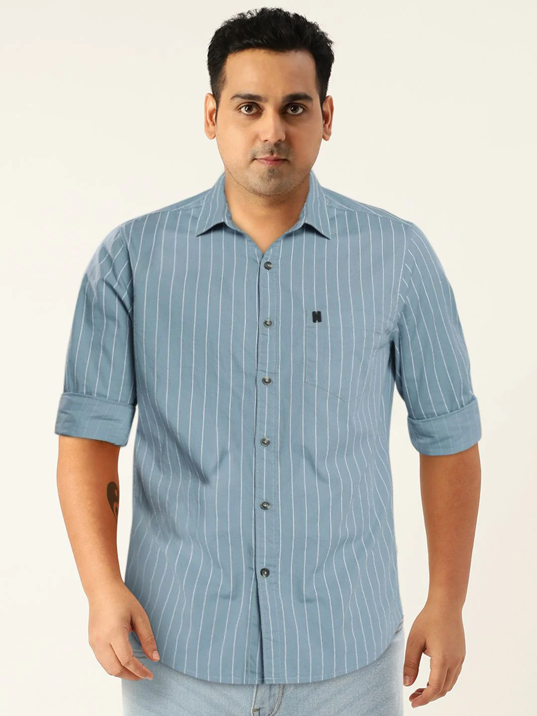 The Indian Garage Co Men Pinstripes Casual Shirt - Image 7