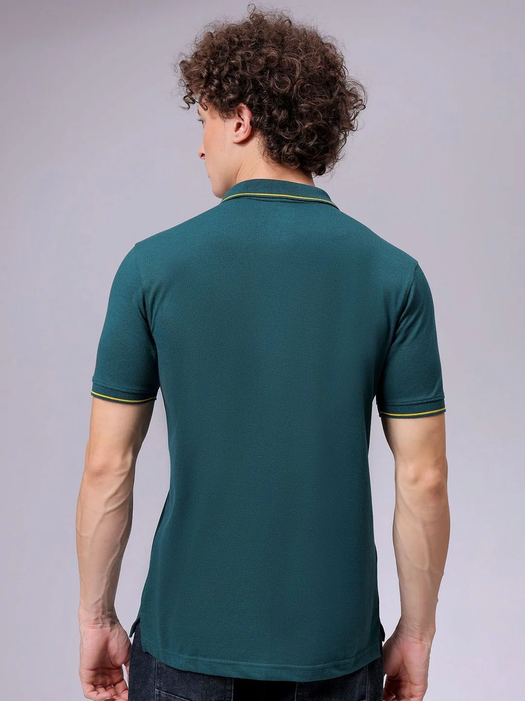 The Indian Garage Co Men Polo Collar Cotton T-shirt - Image 4