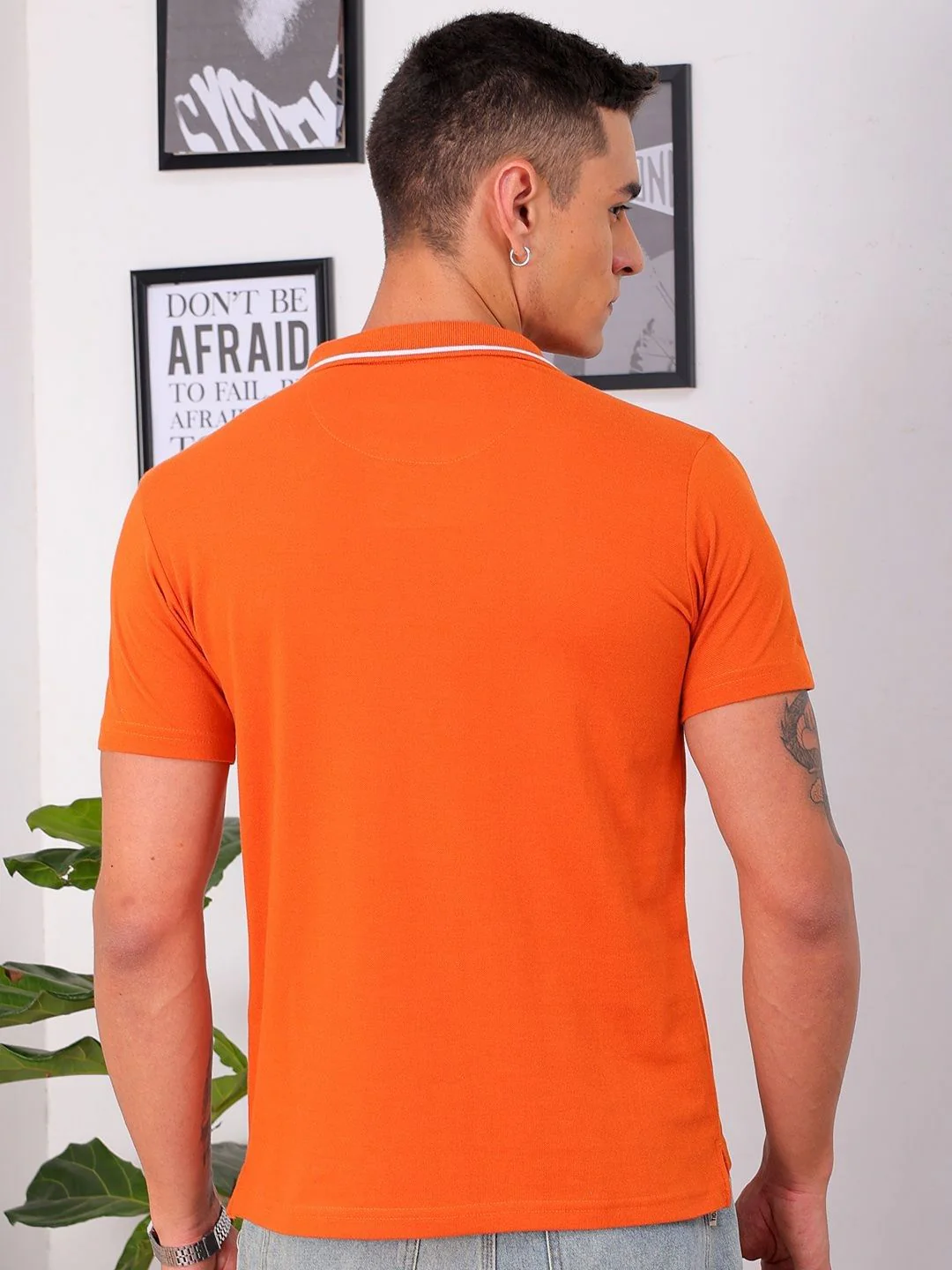 The Indian Garage Co Men Polo Collar Pockets Slim Fit T-shirt - Image 11