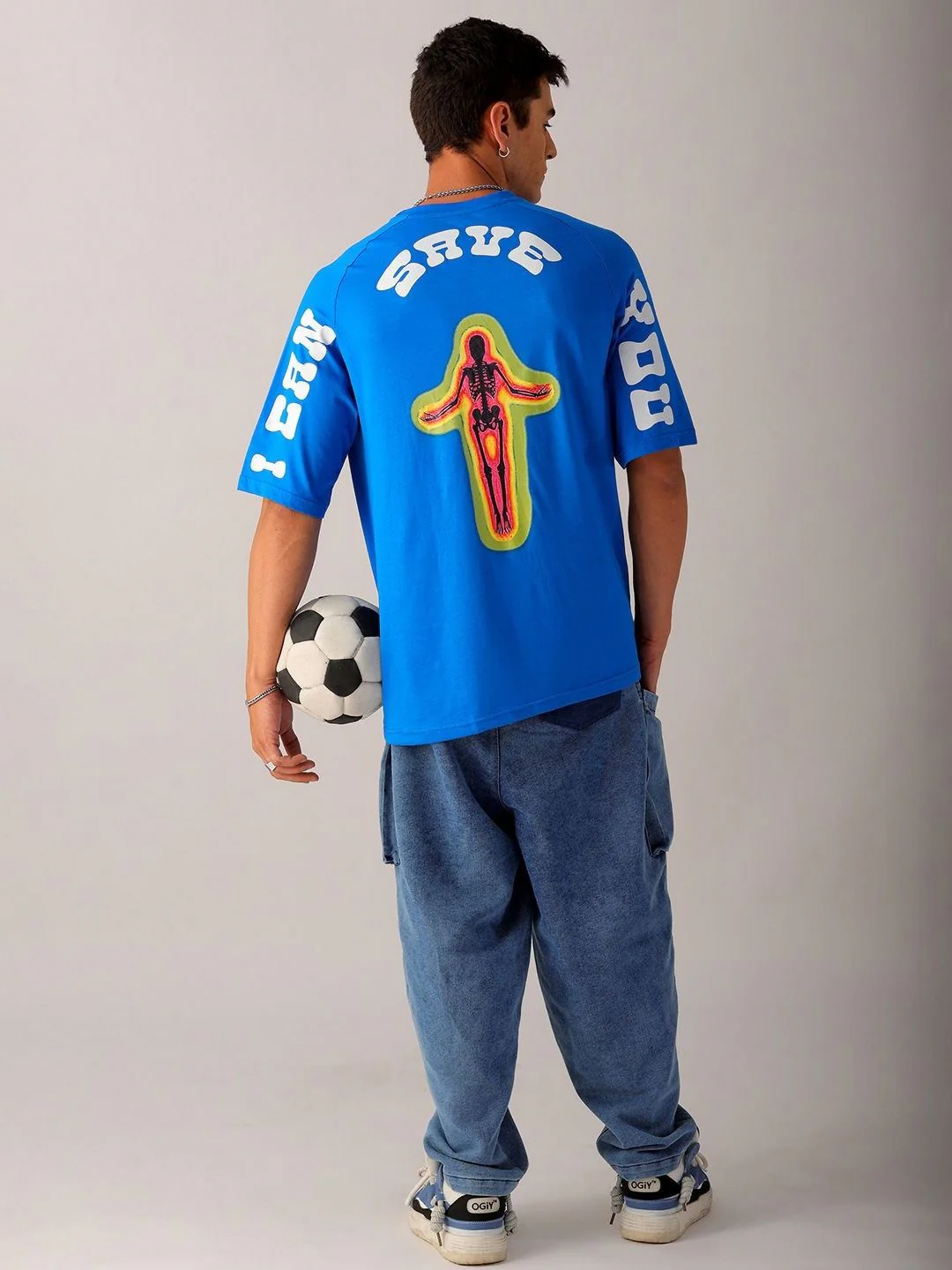 The Indian Garage Co Men Pure Cotton Printed Applique T-shirt - Image 4