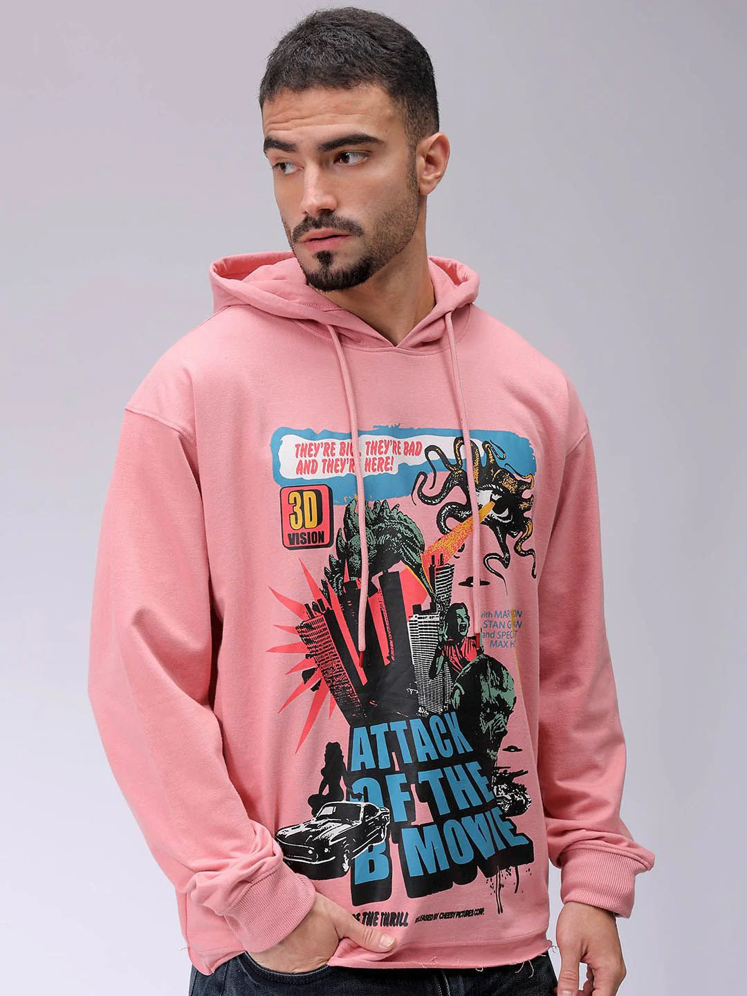 The Indian Garage Co Men Printed Hooded Sweatshirt