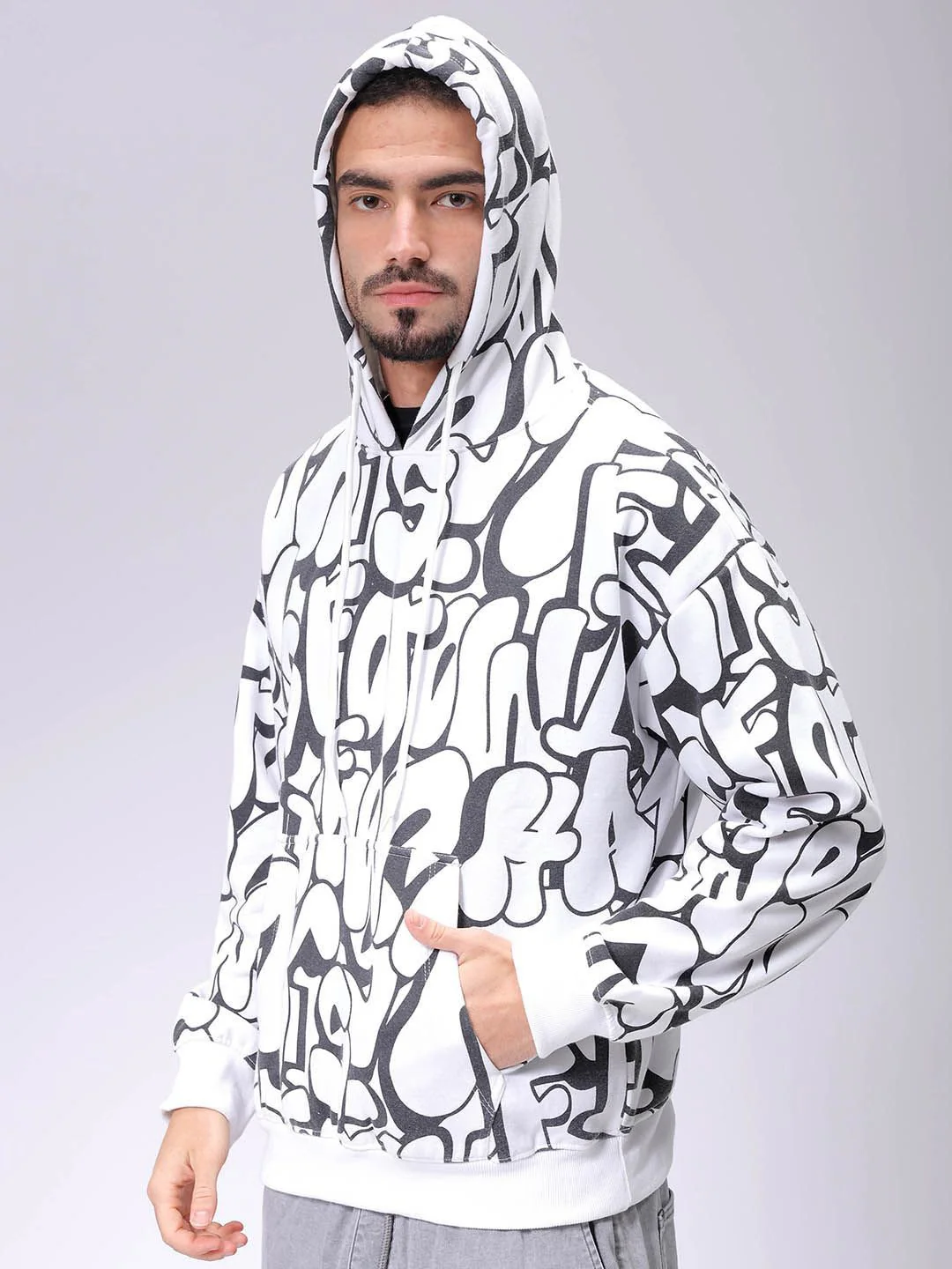 The Indian Garage Co Men Printed Hooded Sweatshirt - Image 3