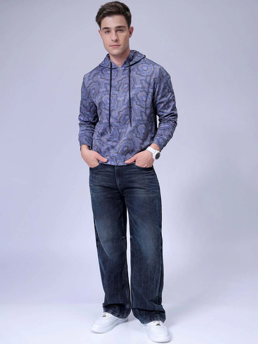 The Indian Garage Co Men Printed Hooded Sweatshirt - Image 7