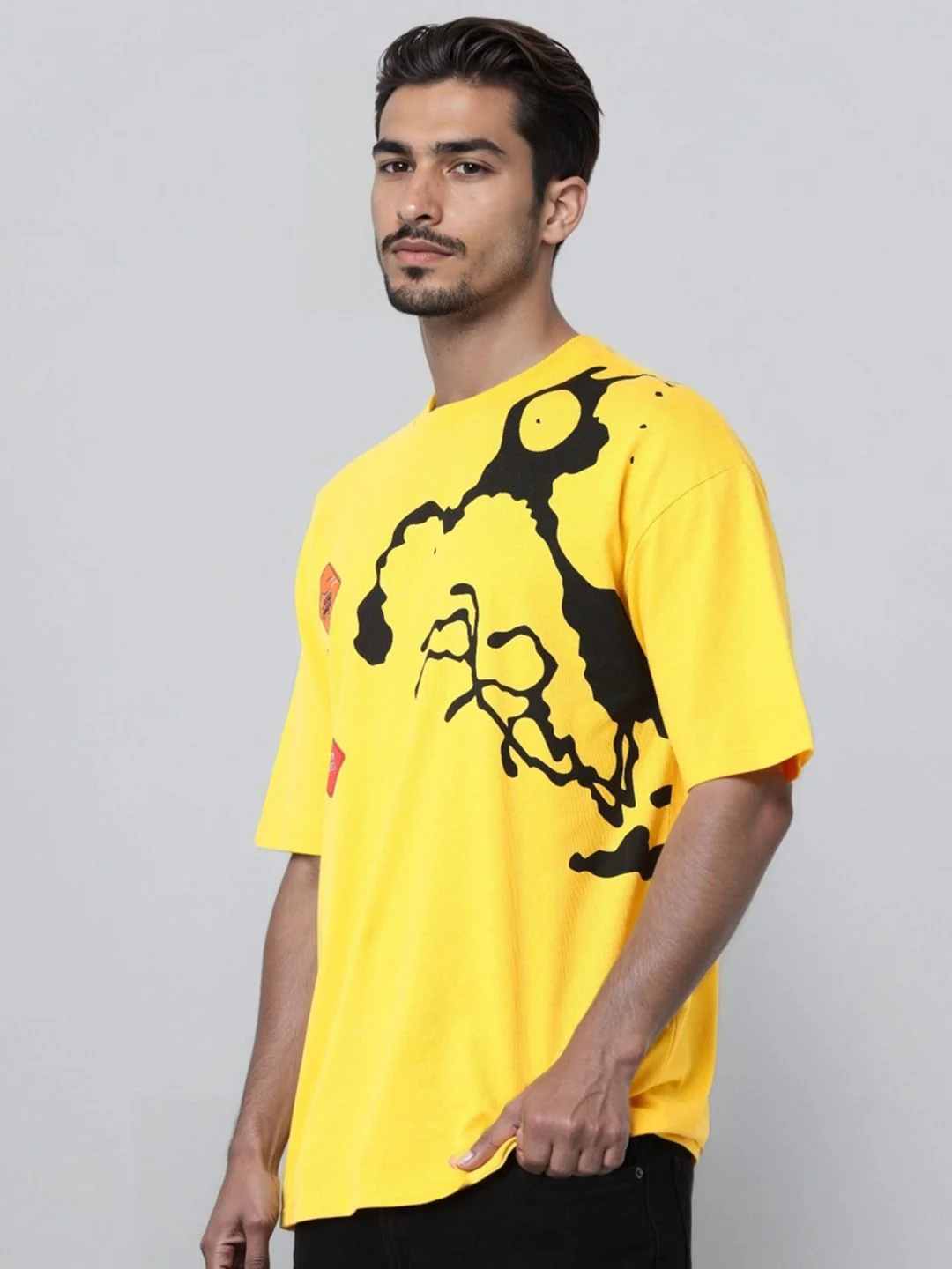 The Indian Garage Co Men Printed Pockets Boxy T-shirt - Image 4