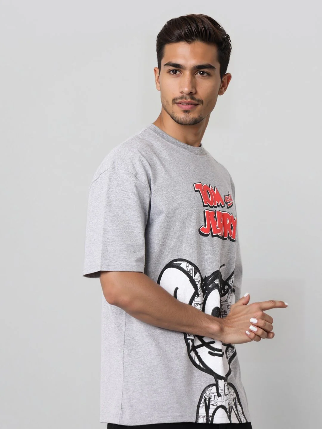 The Indian Garage Co Men Printed Raw Edge Boxy T-shirt - Image 5