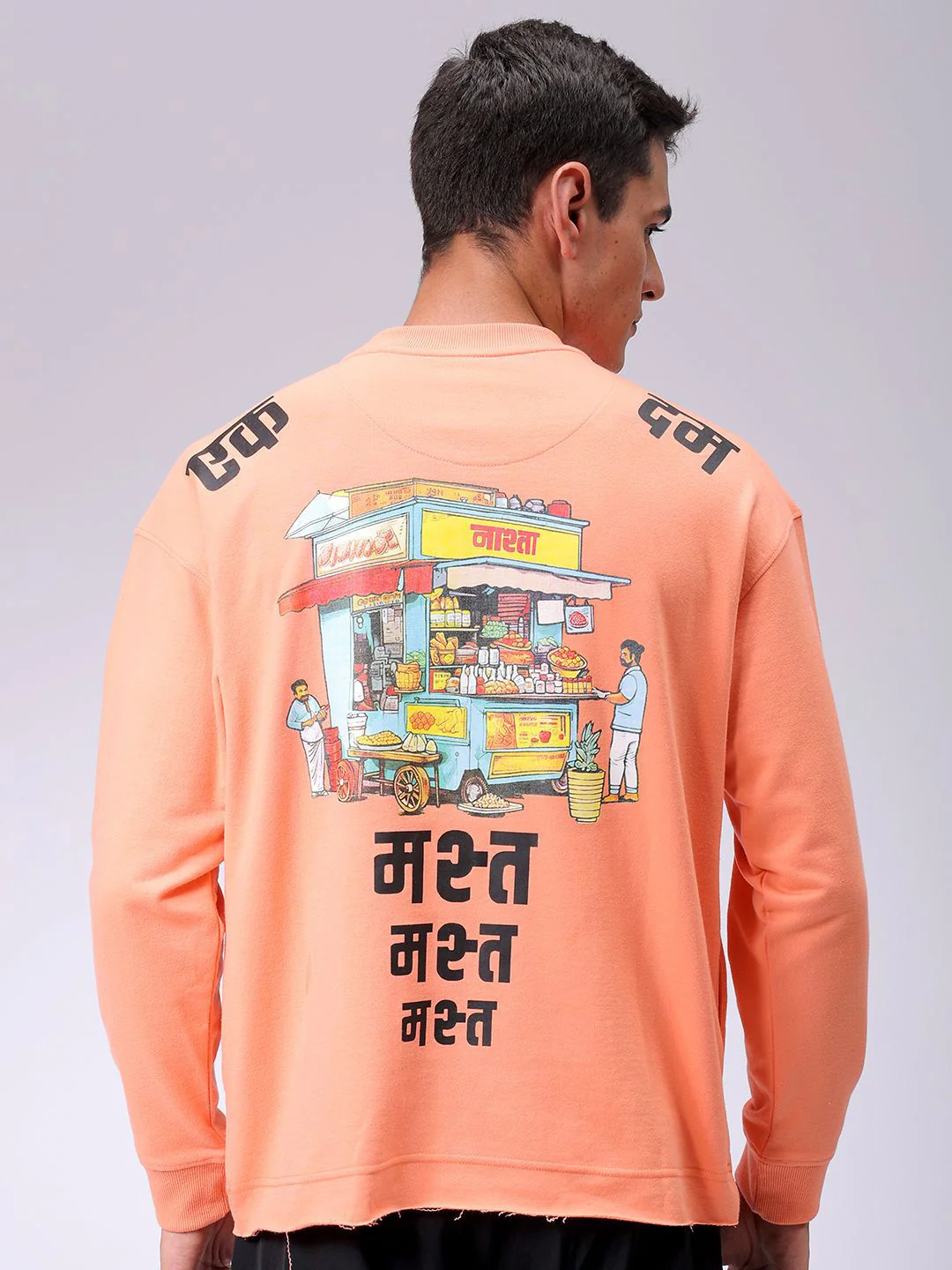The Indian Garage Co Men Printed Round Neck Log Sleeves Sweatshirt - Image 2