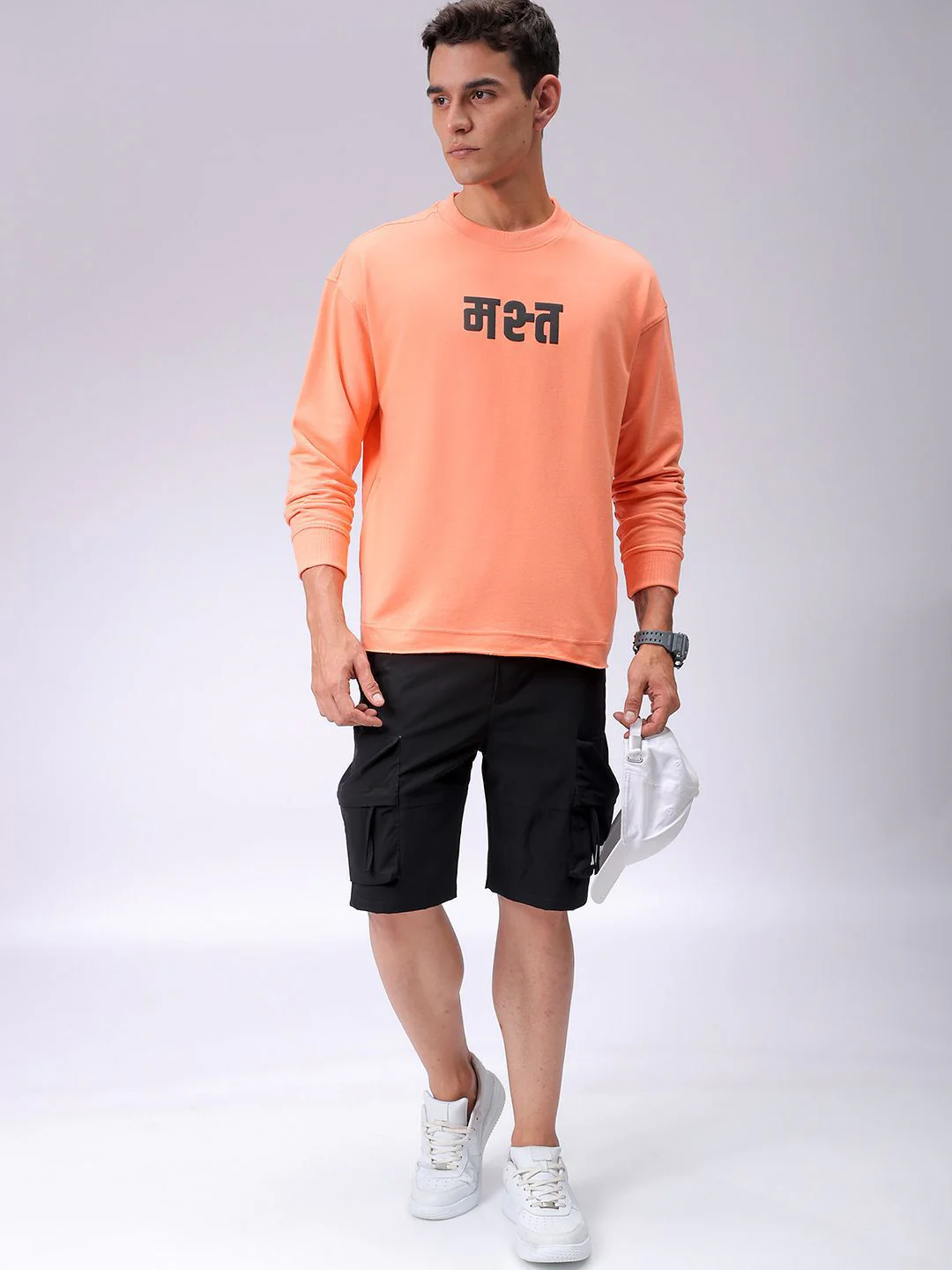 The Indian Garage Co Men Printed Round Neck Log Sleeves Sweatshirt - Image 6