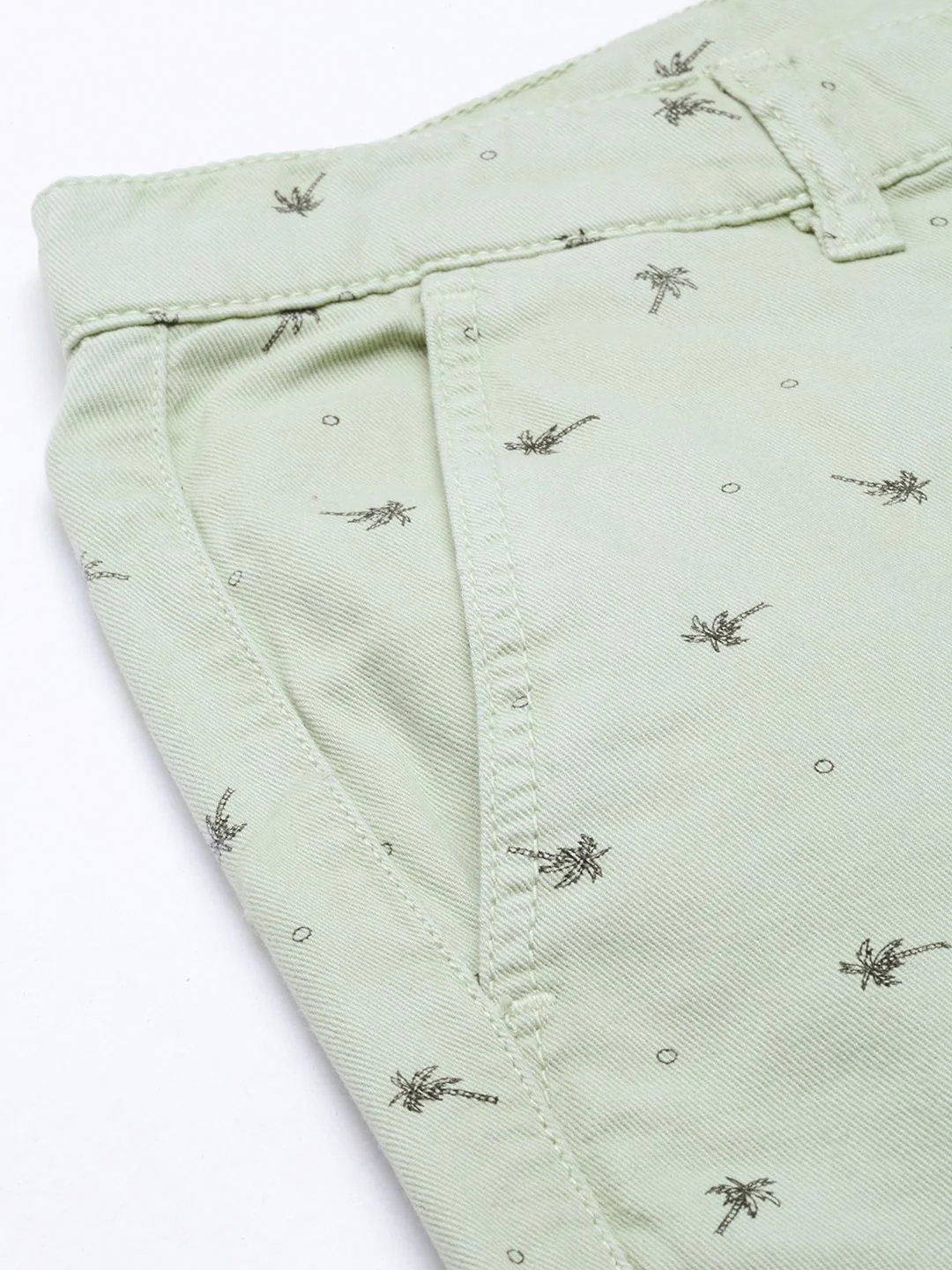 The Indian Garage Co Men Pure Cotton Printed Slim Fit Regular Shorts - Image 6