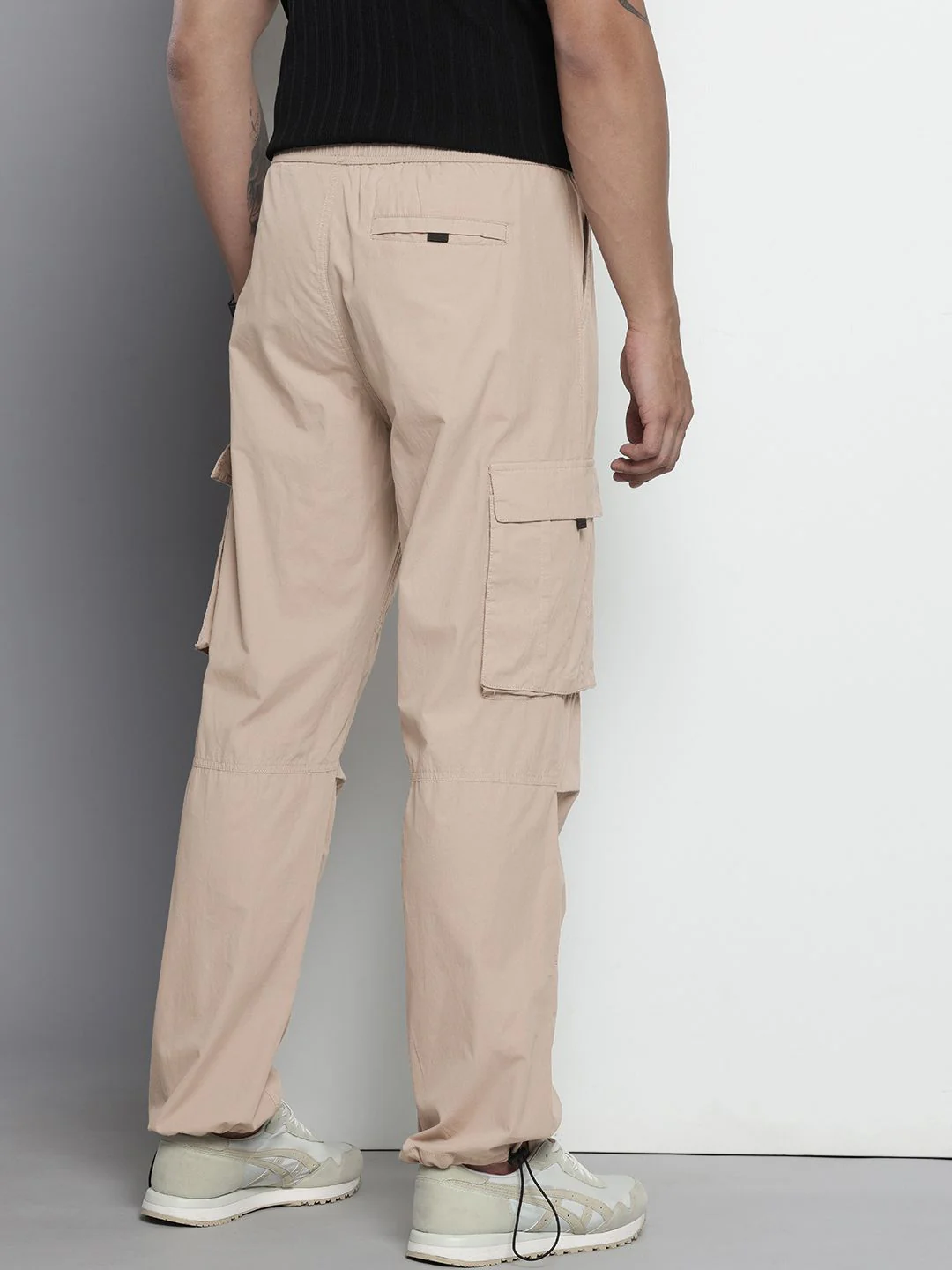 The Indian Garage Co Men Pure Cotton Relaxed Fit Joggers - Image 3