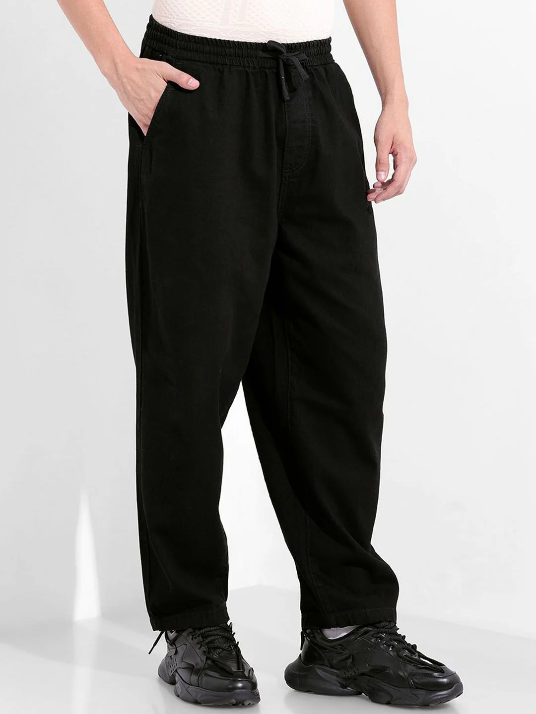 The Indian Garage Co. Men Pure Cotton Wide Leg Mid-Rise Jeans - Image 2