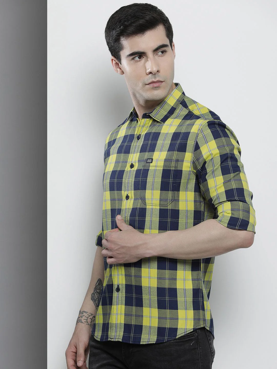 The Indian Garage Co Men Regular Fit Checked Casual Shirt - Image 5