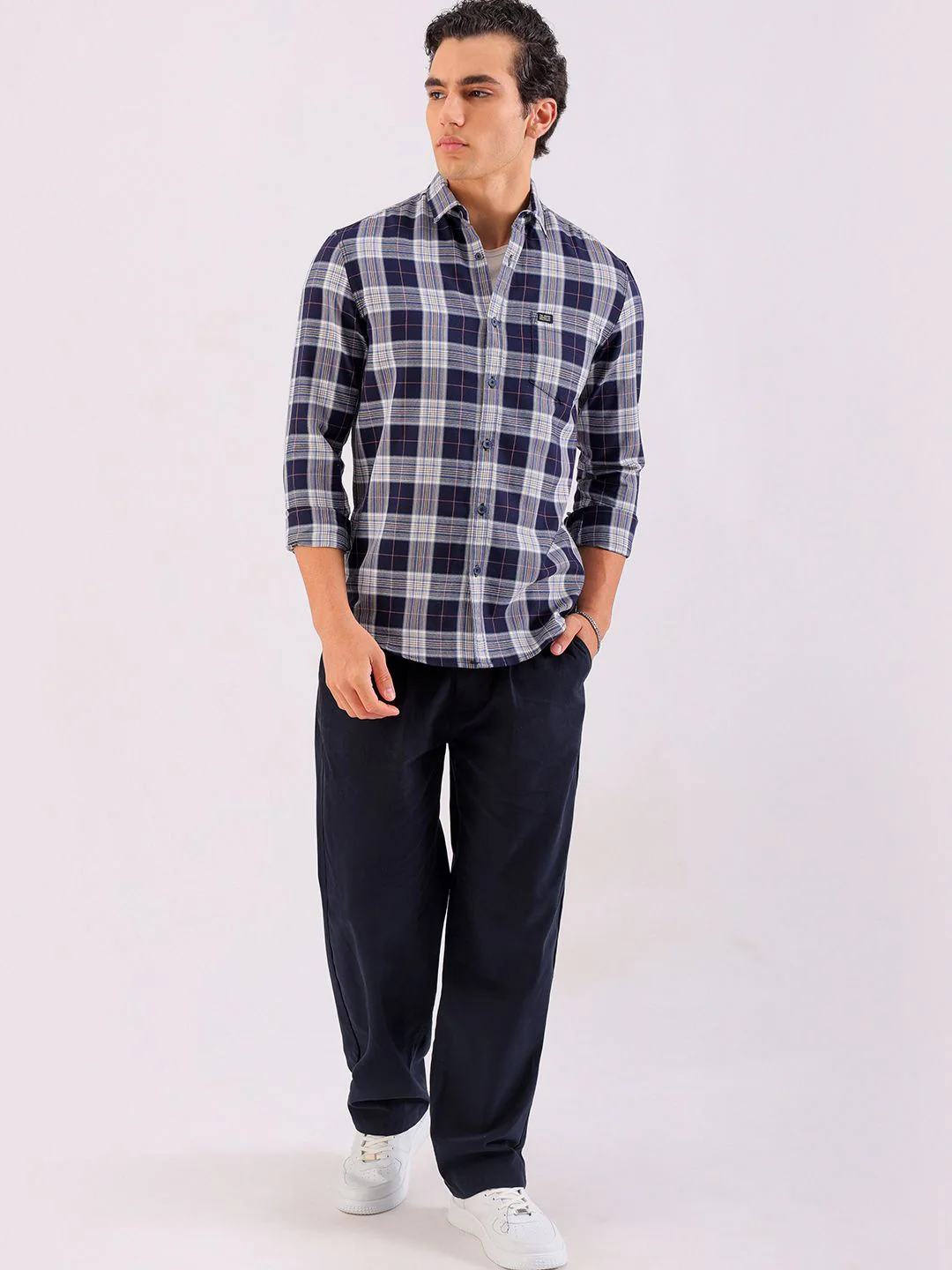 The Indian Garage Co Men Regular Fit Checked Casual Shirt - Image 6