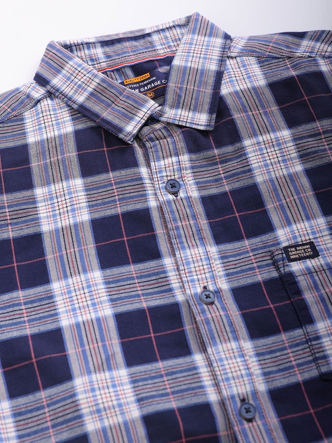 The Indian Garage Co Men Regular Fit Checked Casual Shirt - Image 7