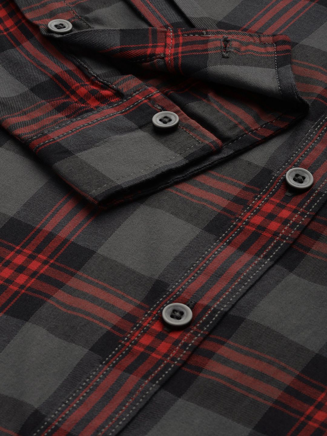The Indian Garage Co Men Regular Fit Checked Casual Shirt - Image 3