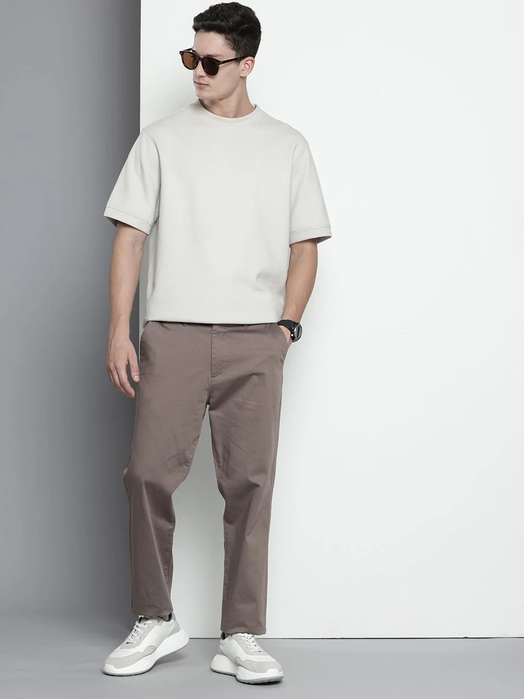 The Indian Garage Co Men Regular Fit Chinos Trousers - Image 5