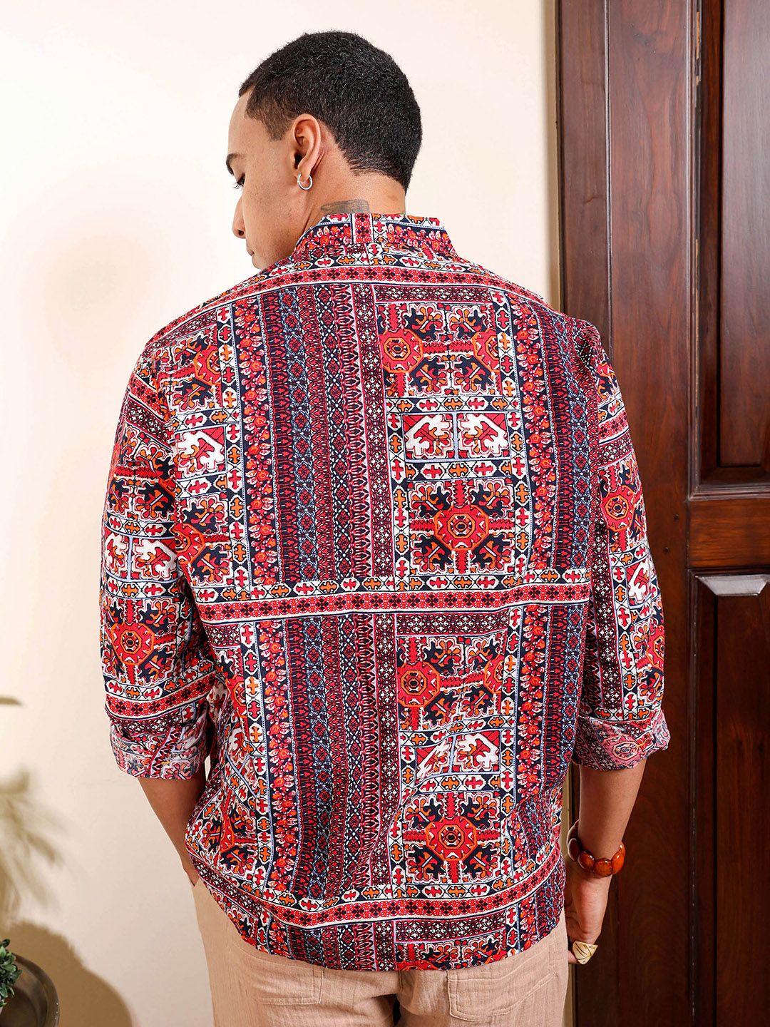 The Indian Garage Co Men Regular Fit Indie Printed Resortwear Shirt - Image 5