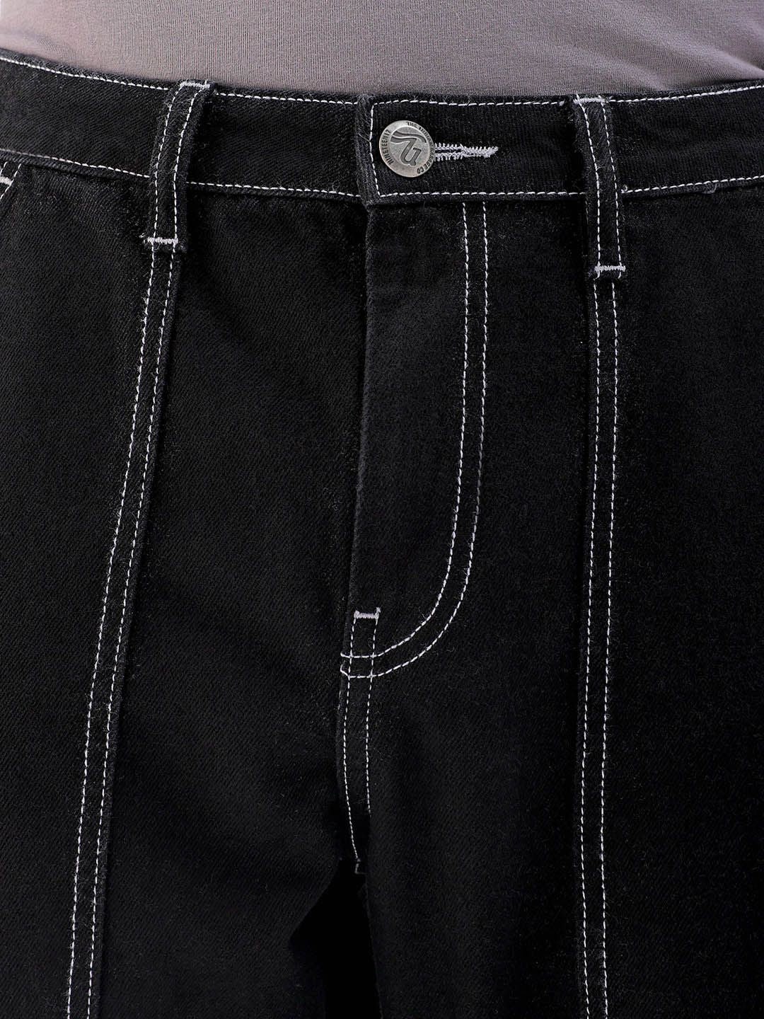 The Indian Garage Co Men Regular Tapered Fit Fit Mid-Rise Cargo Jeans - Image 4