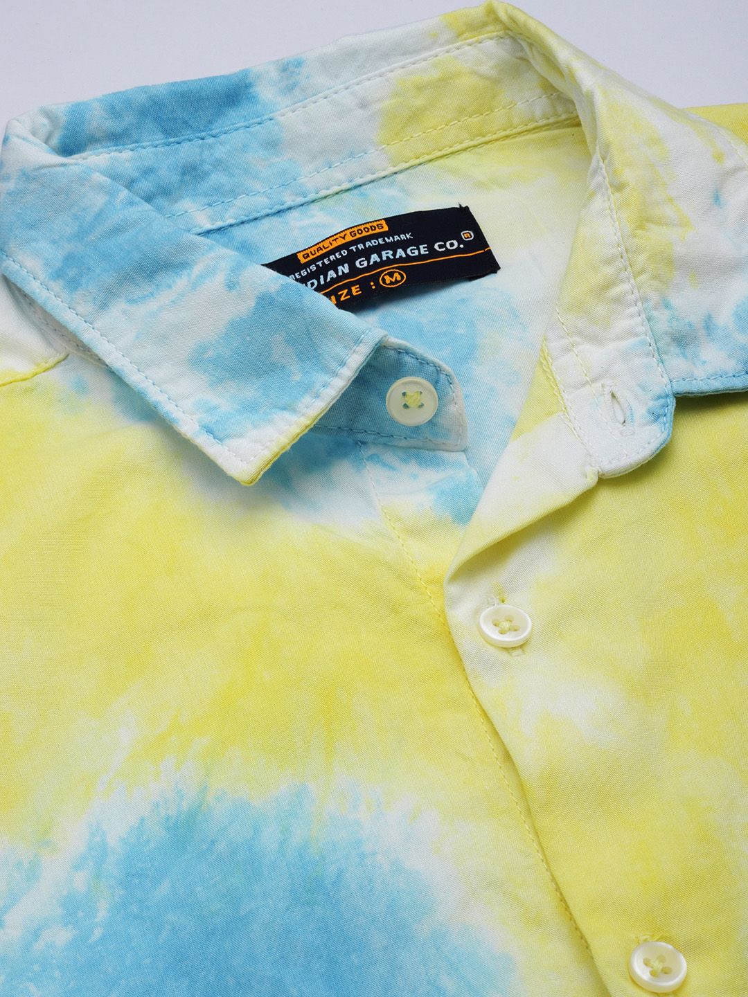 The Indian Garage Co Men Regular Fit Overdyed Resortwear Shirt - Image 2
