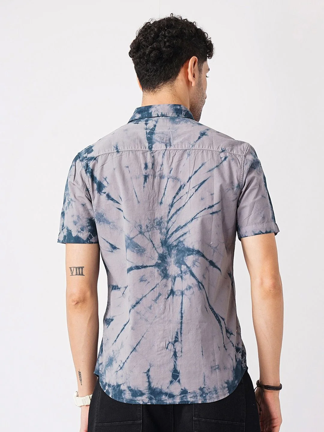 The Indian Garage Co Men Regular Fit Overdyed Resortwear Shirt - Image 4