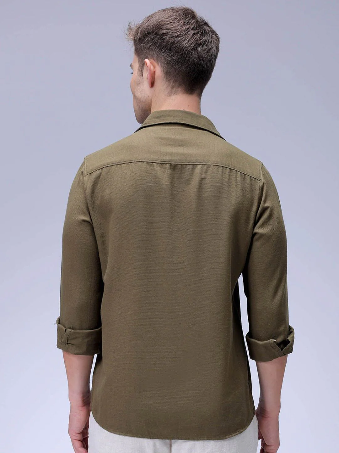 The Indian Garage Co Men Regular Fit Solid Resortwear Shirt - Image 4