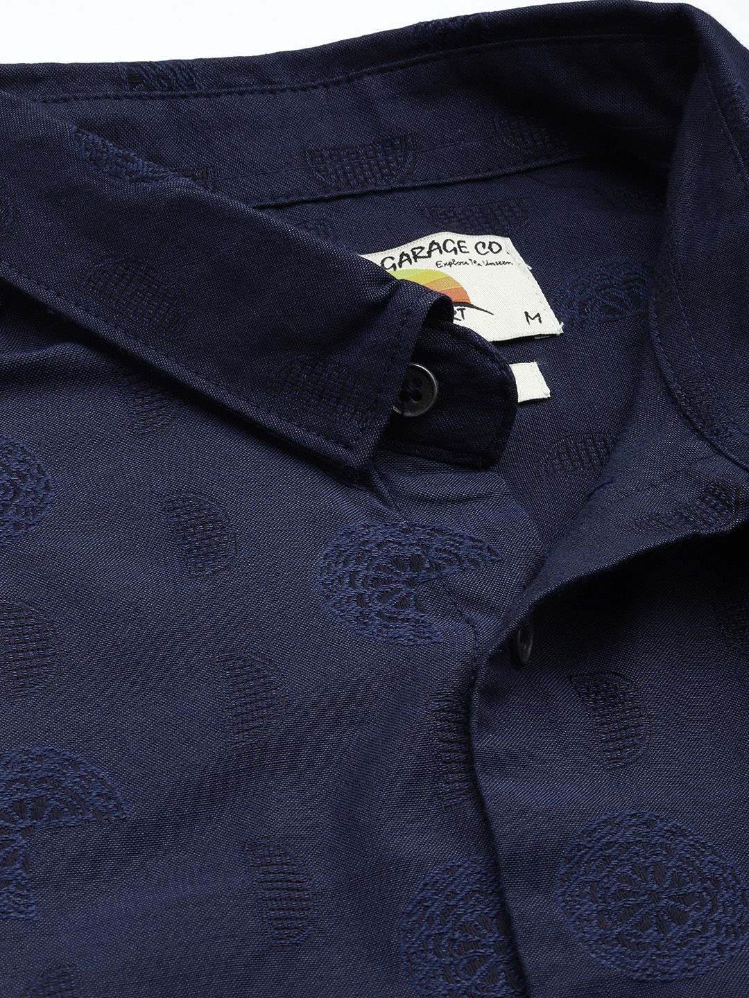 The Indian Garage Co Men Regular Fit Textured Butta Dobby Shirt - Image 2