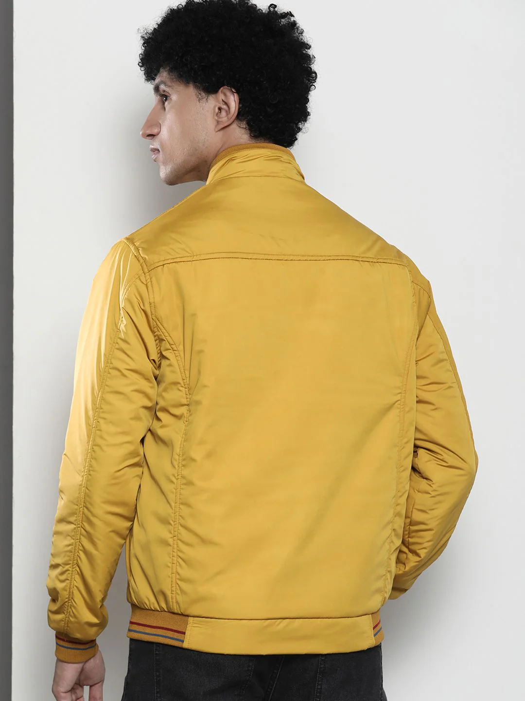The Indian Garage Co Men Regular Fit Zip-Front Bomber Jacket - Image 5