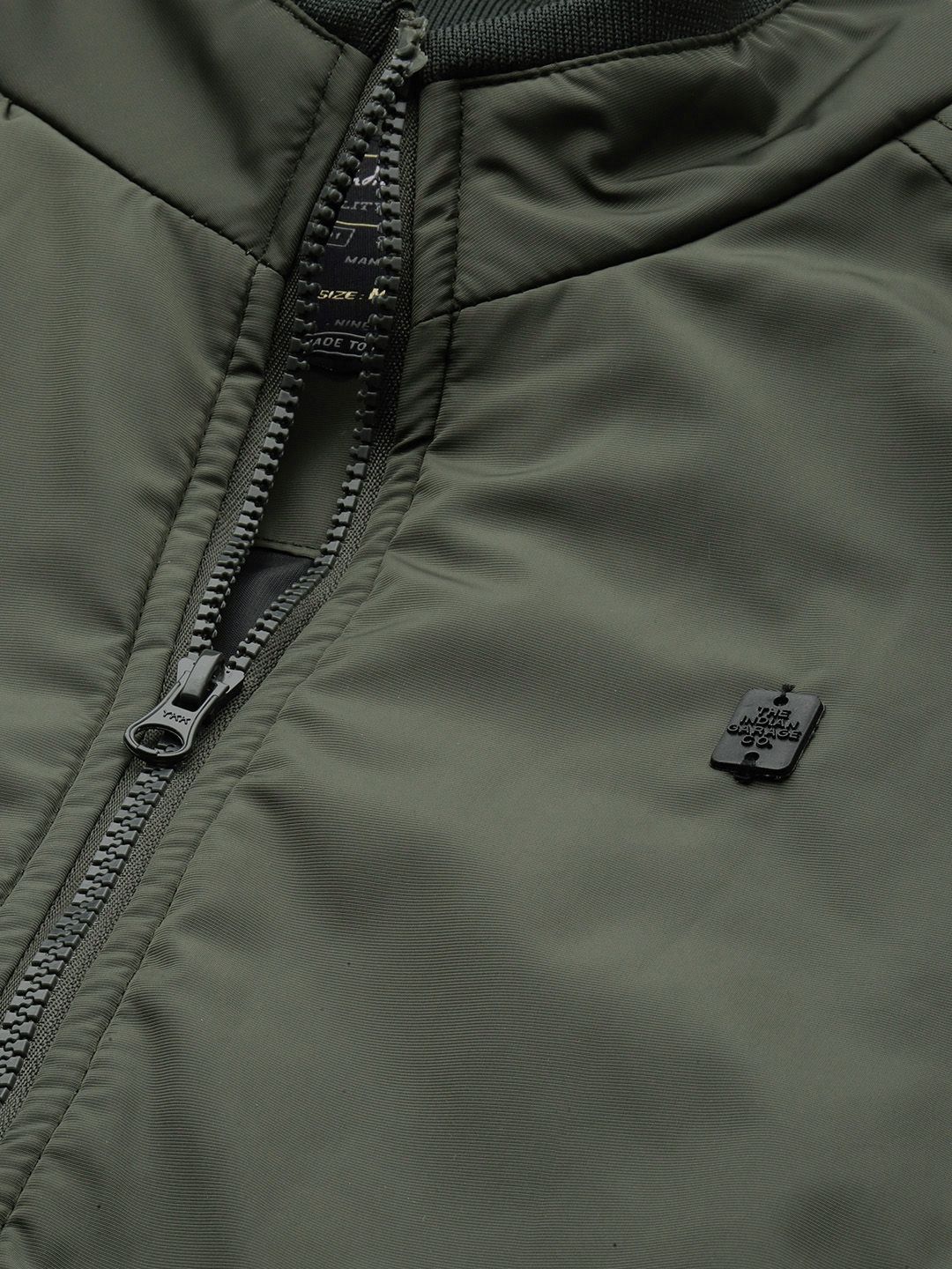 The Indian Garage Co Men Regular Fit Zip-Front Bomber Jacket - Image 2