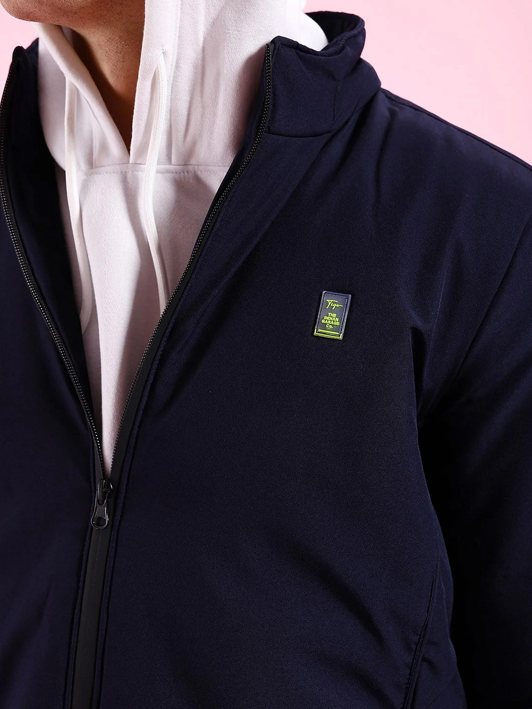 The Indian Garage Co Men Regular Fit Zip-Front Bomber Jacket - Image 2