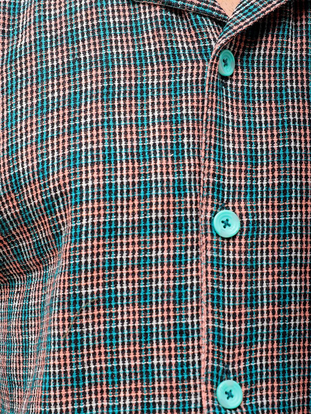 The Indian Garage Co Men Relaxed Fit Checked Resortwear Shirt - Image 3