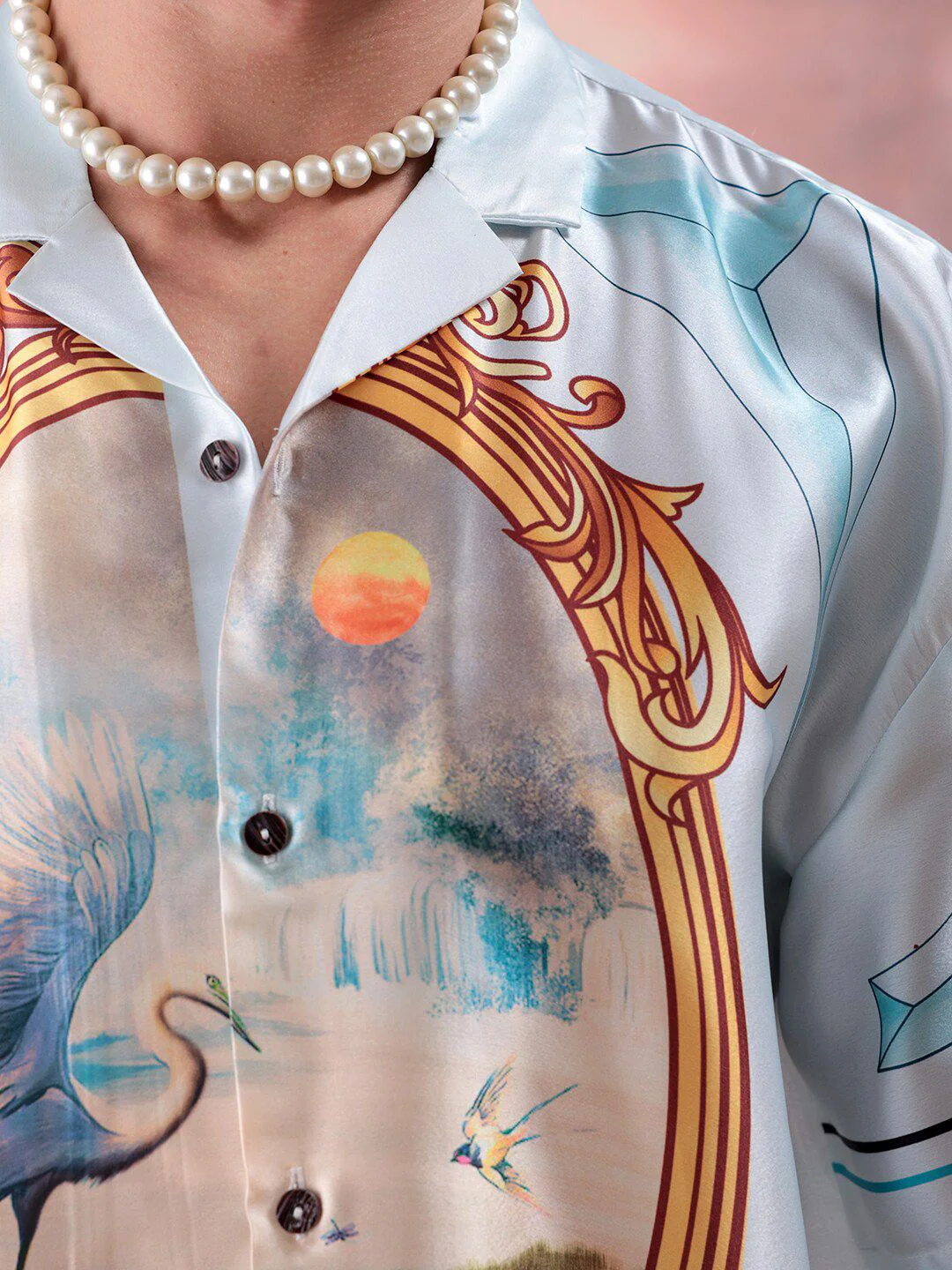 The Indian Garage Co Men Relaxed Fit Graphic Printed Resortwear Shirt - Image 2