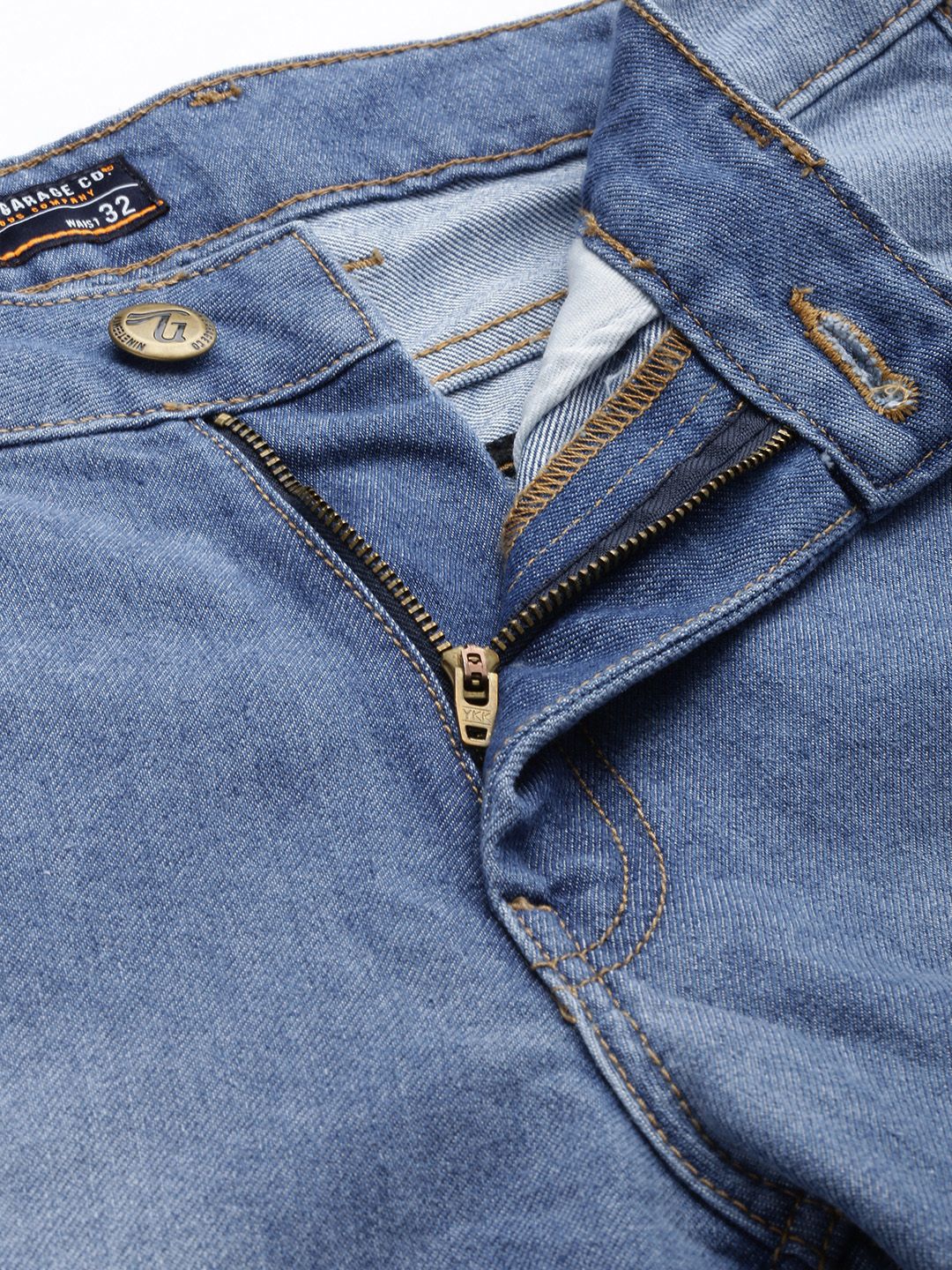 The Indian Garage Co Men Relaxed Fit Heavy Fade Stretchable Jeans - Image 4