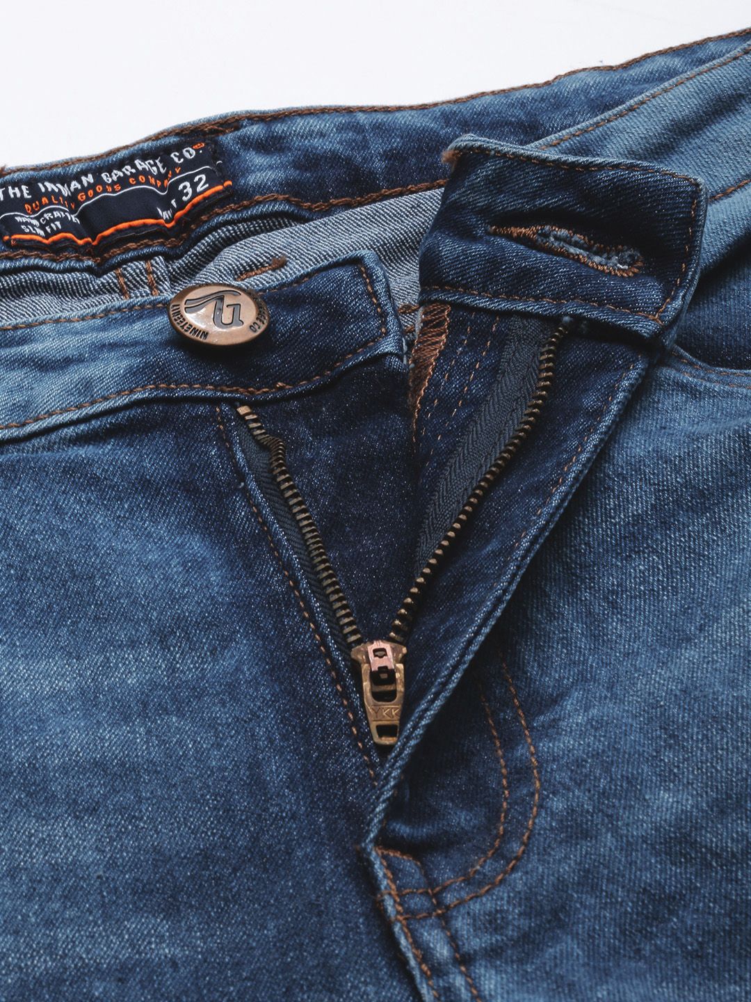 The Indian Garage Co Men Relaxed Fit Light Fade Stretchable Jeans - Image 4