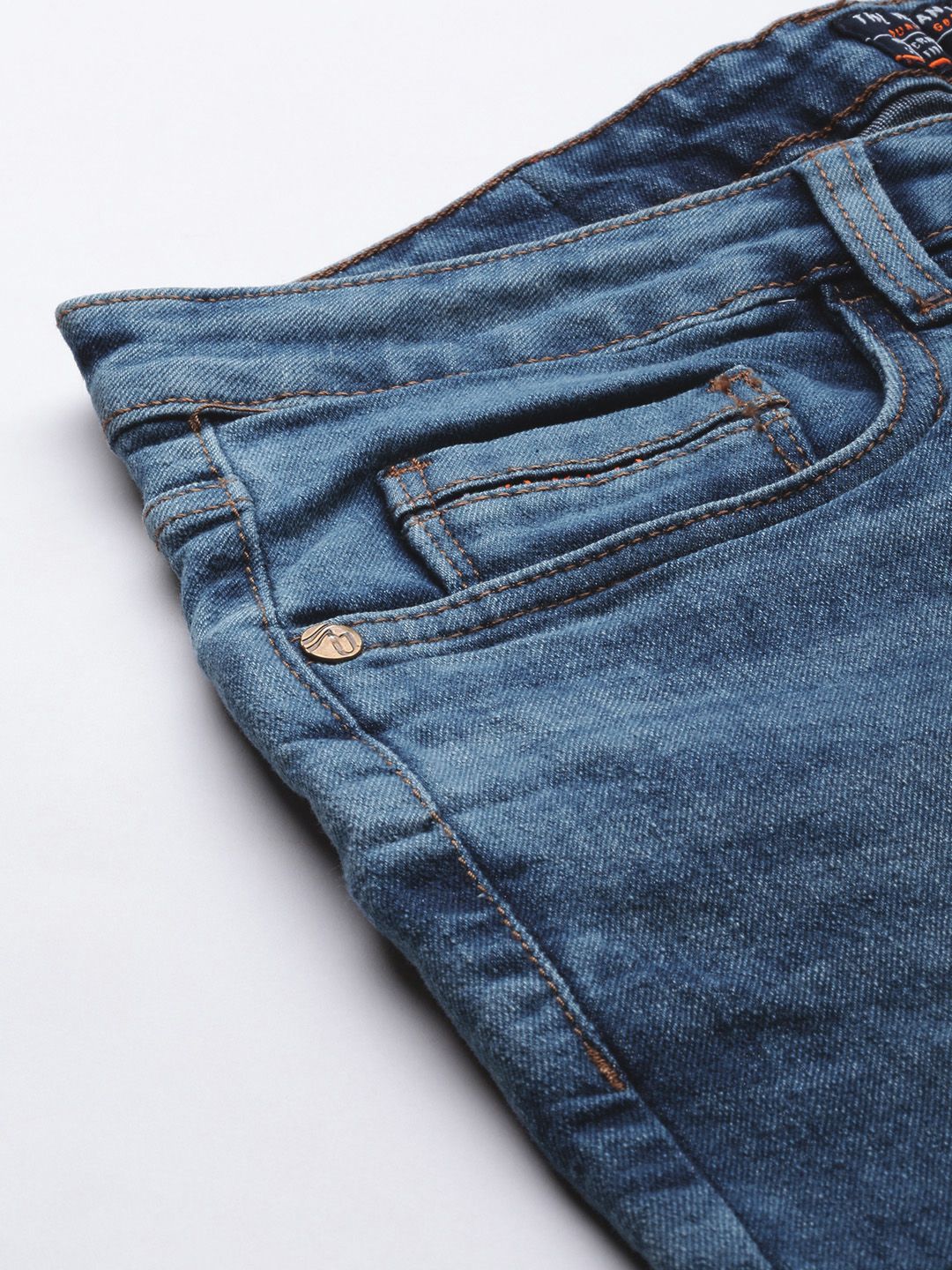 The Indian Garage Co Men Relaxed Fit Light Fade Stretchable Jeans - Image 6