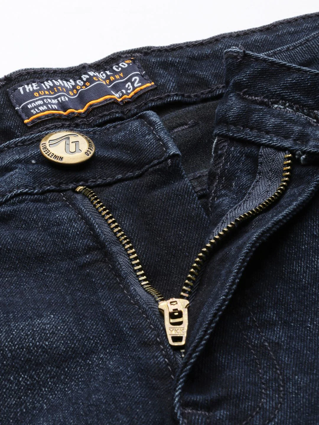 The Indian Garage Co Men Relaxed Fit Low Distress Light Fade Stretchable Jeans - Image 4