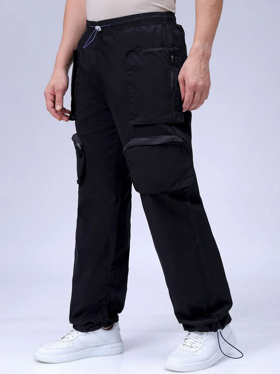 The Indian Garage Co Men Relaxed Fit Mid-Rise Cotton Joggers - Image 3