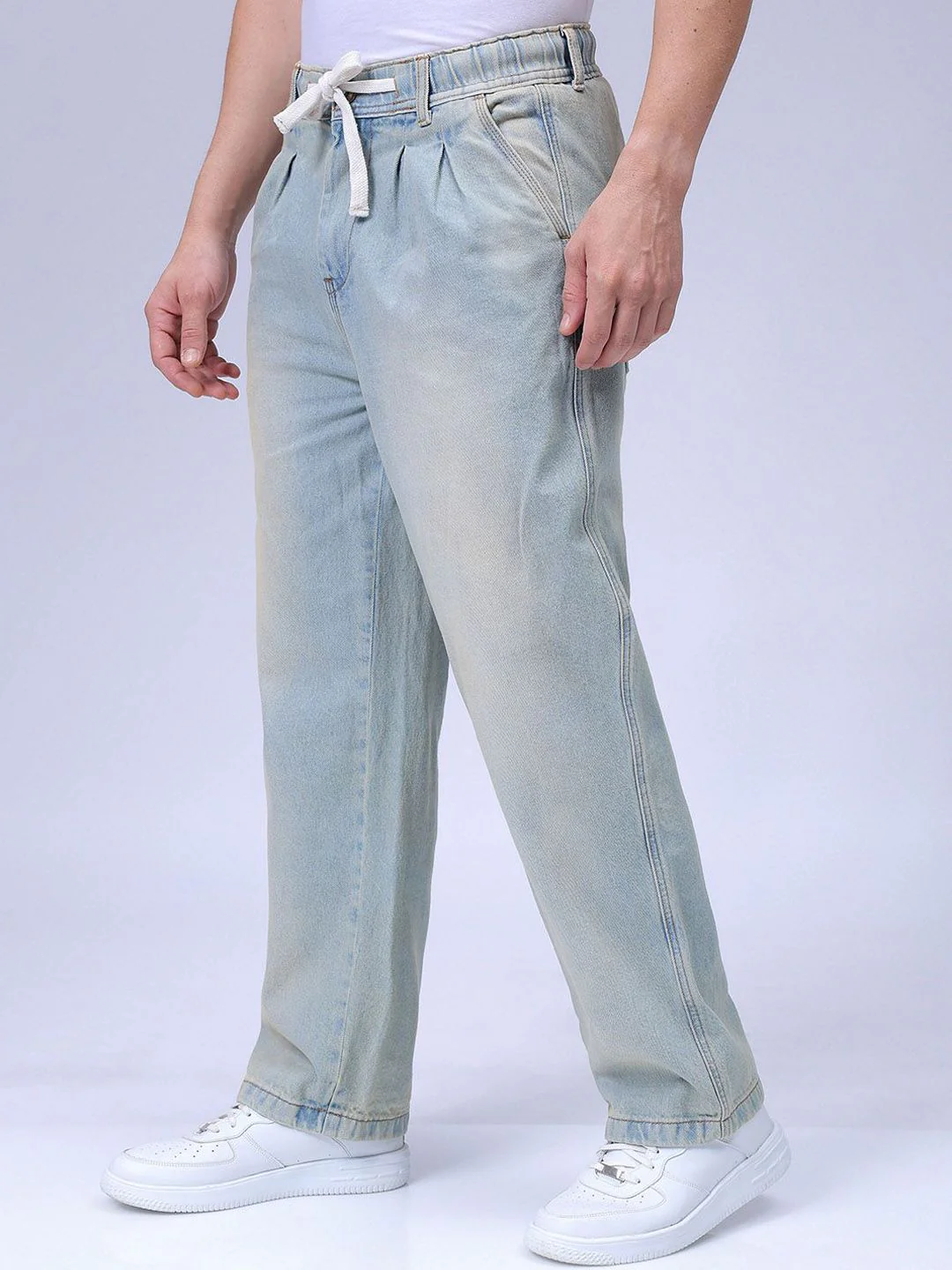 The Indian Garage Co Men Relaxed Fit Mid-Rise Pure Cotton - Image 3