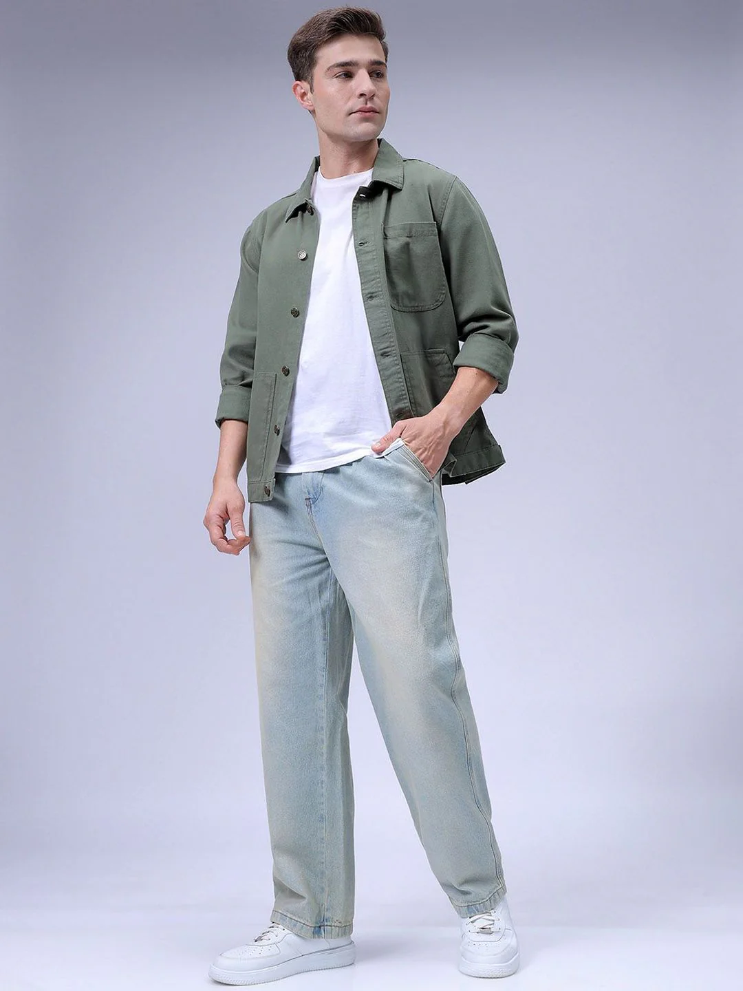 The Indian Garage Co Men Relaxed Fit Mid-Rise Pure Cotton - Image 4