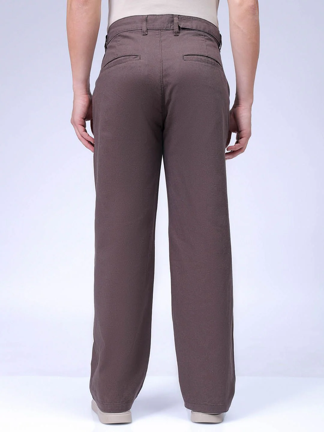 The Indian Garage Co Men Relaxed Fit Mid-Rise Pure Cotton Chinos Trouser - Image 5