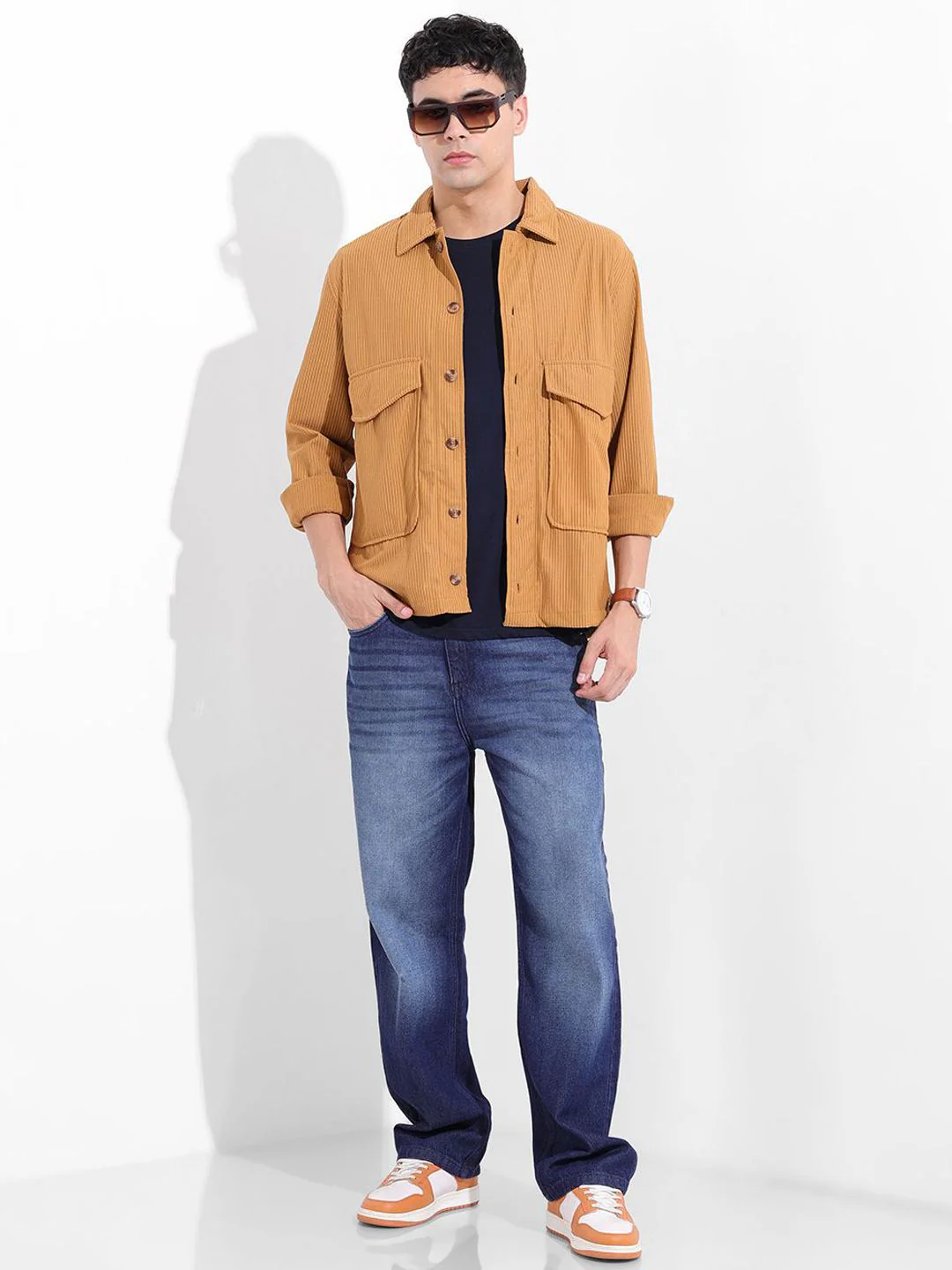 The Indian Garage Co. Men Relaxed Fit Mid-Rise Pure Cotton Jeans - Image 4