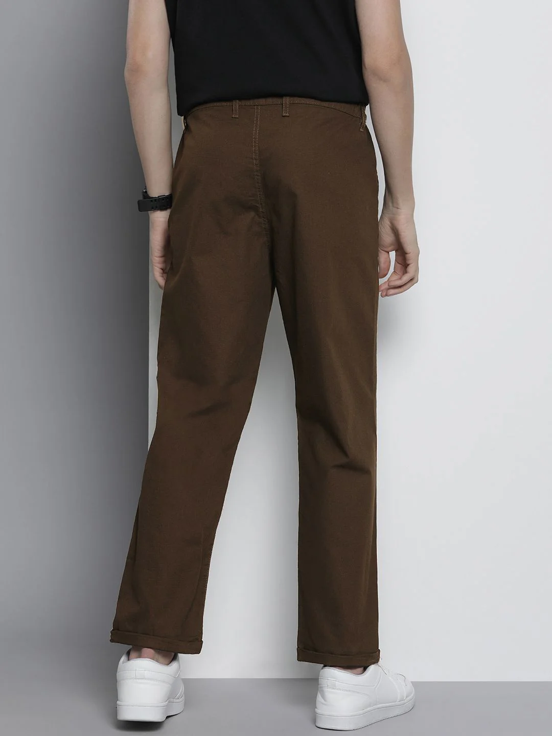 The Indian Garage Co Men Relaxed Fit Ripstop Cargo Trousers - Image 3