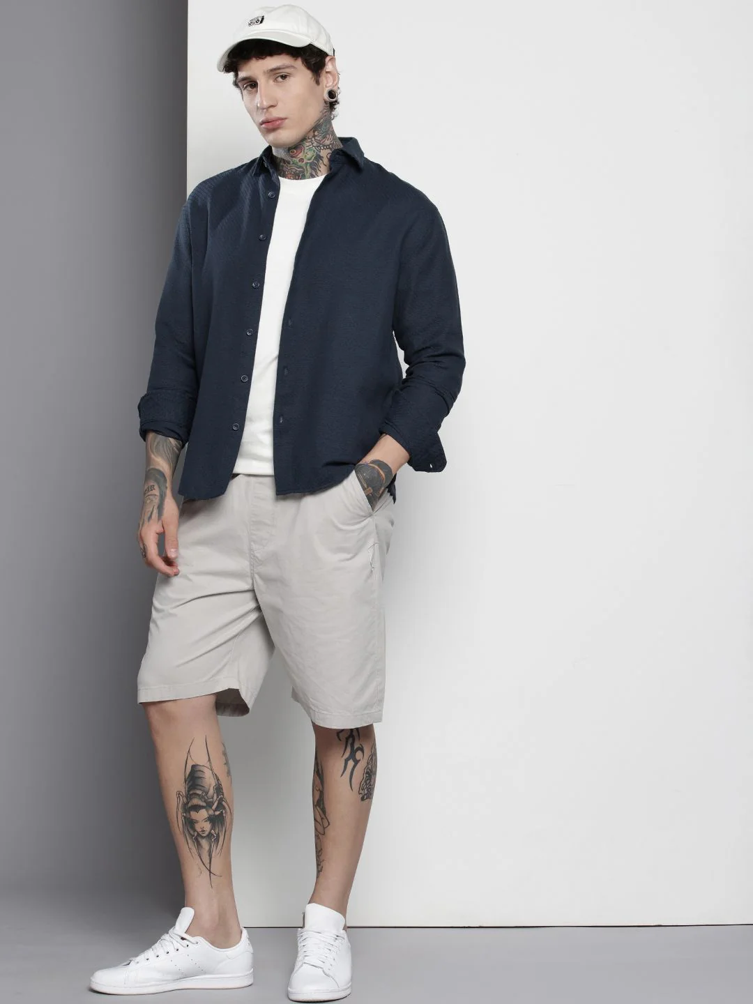 The Indian Garage Co Men Relaxed Fit Solid Dobby Resort Wear Shirt - Image 6