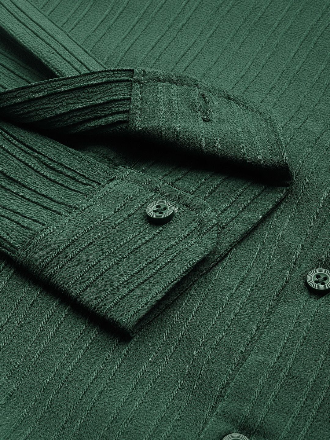 The Indian Garage Co Men Relaxed Fit Solid Dobby Resort Wear Shirt - Image 3