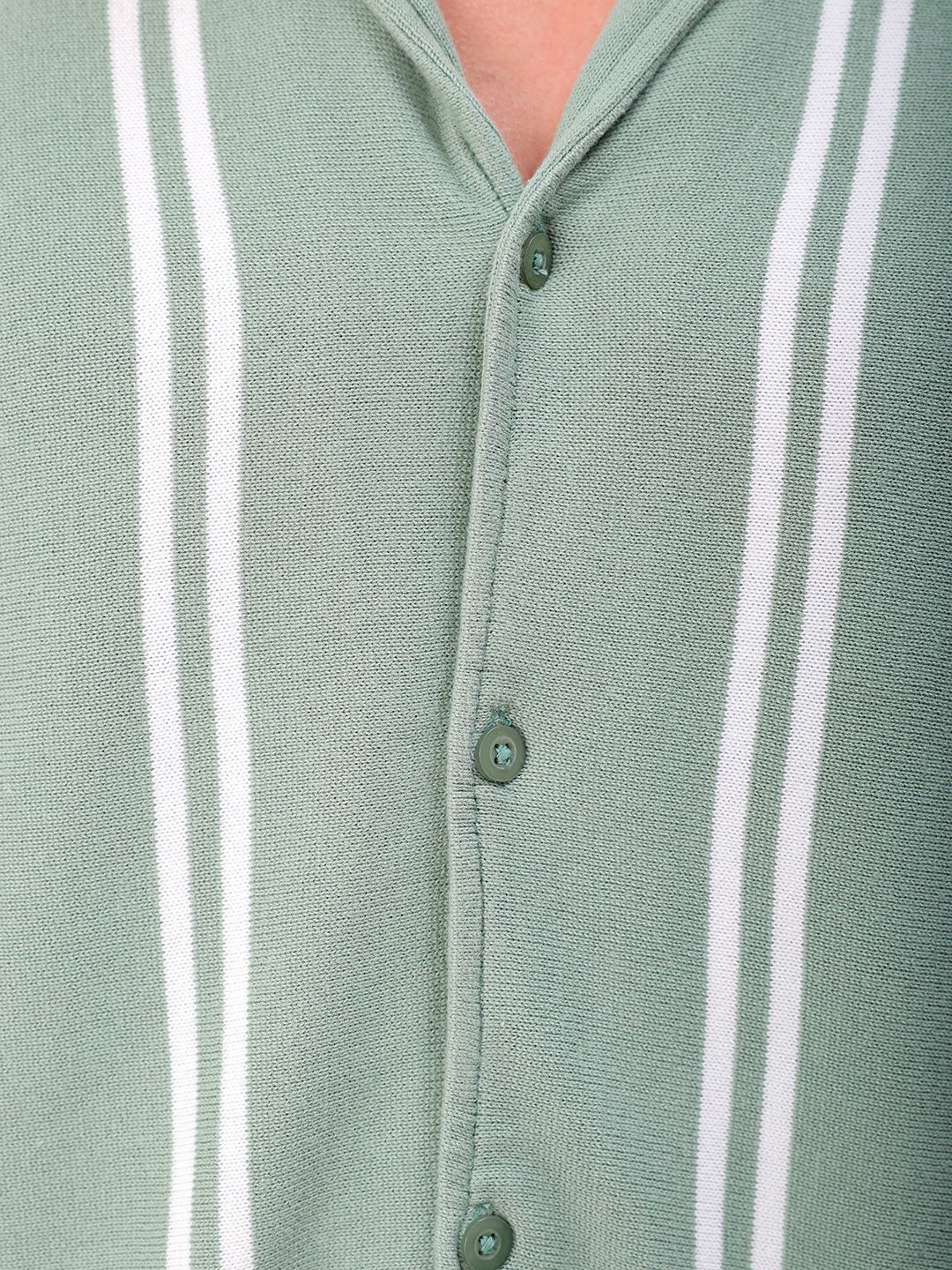 The Indian Garage Co Men Relaxed Fit Striped Flat Knit Polo Resortwear Shirt - Image 3