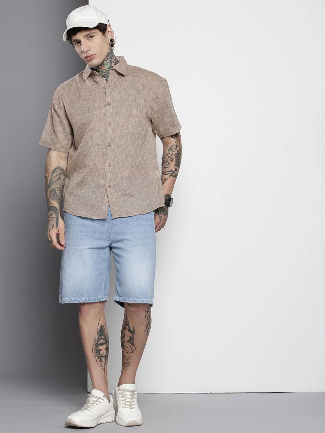 The Indian Garage Co Men Relaxed Fit Textured Shirt - Image 4