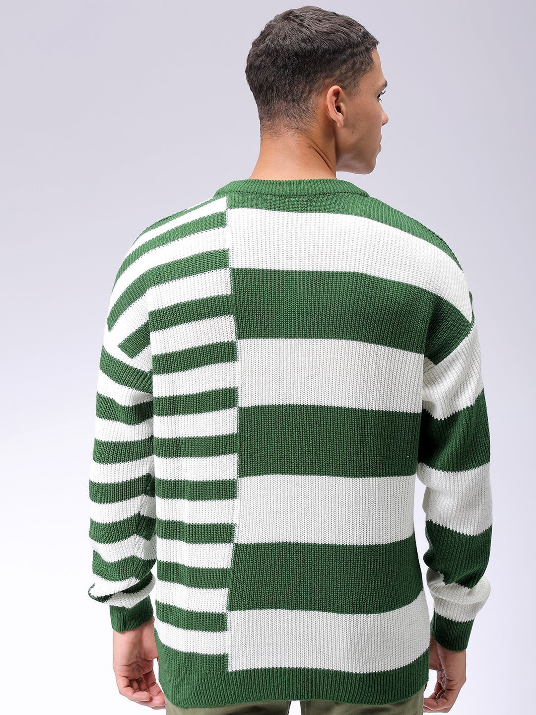 The Indian Garage Co Men Round Neck Long Sleeves Striped Pullover - Image 6