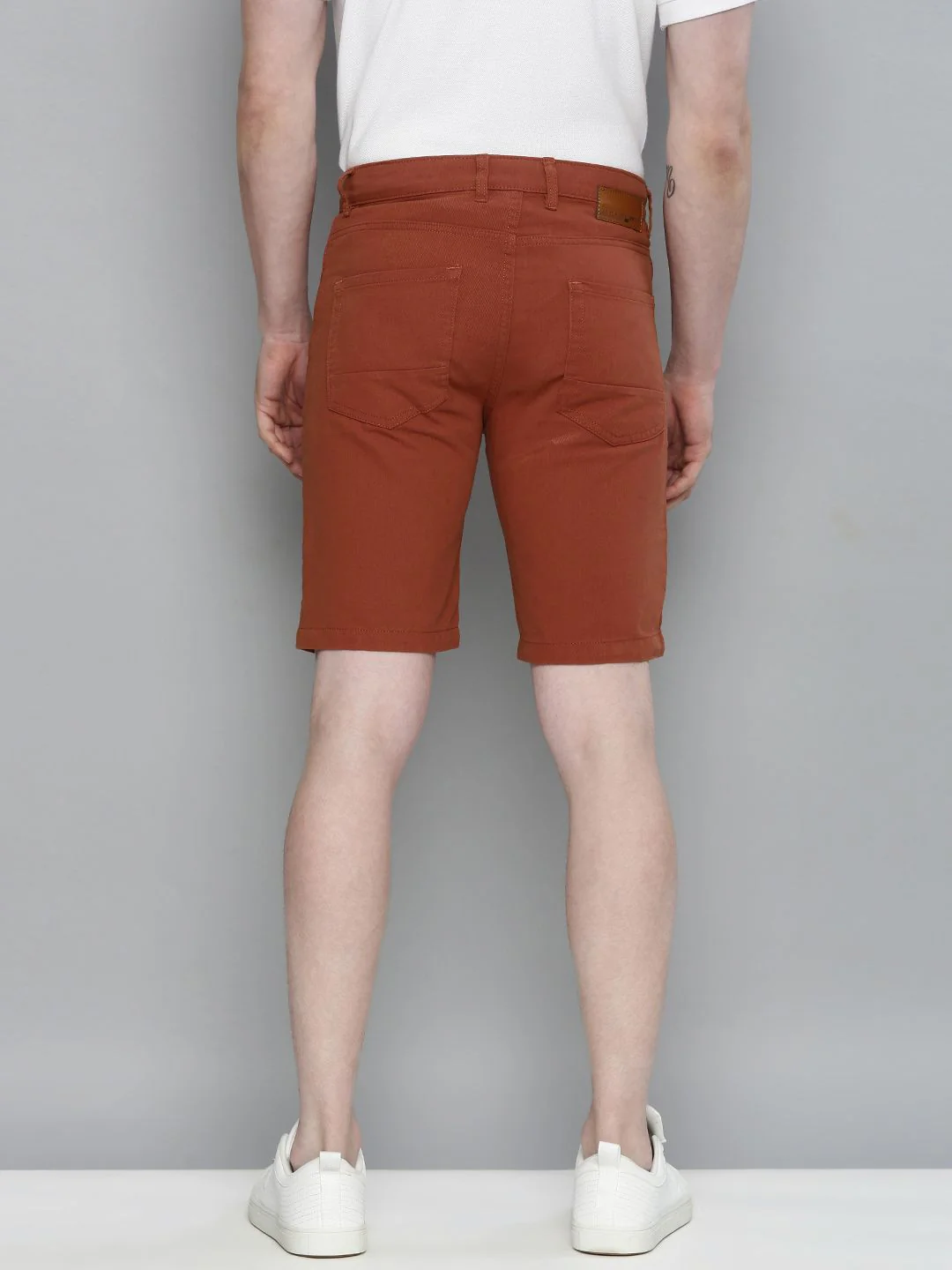 The Indian Garage Co Men Rust Slim Fit Chino Shorts - Image 3