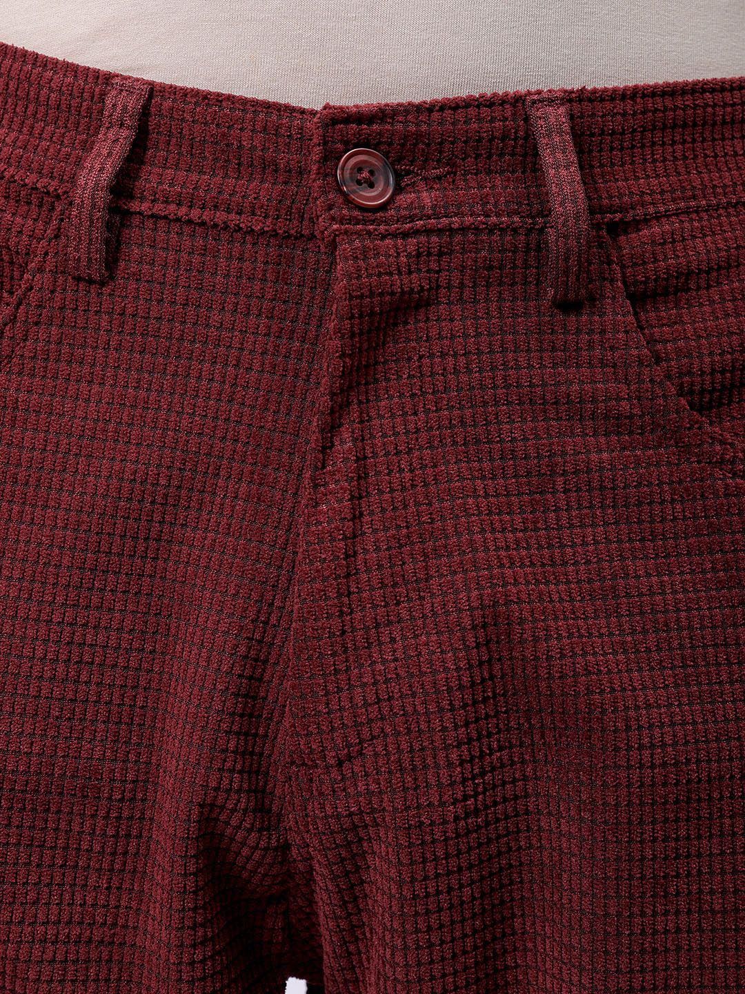 The Indian Garage Co Men Self Design Straight Fit Chinos Trousers - Image 6