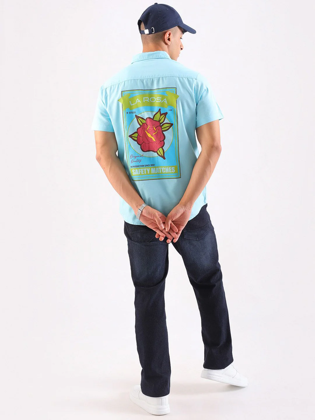 The Indian Garage Co Men Slim Fit Back Printed Casual Shirt - Image 7