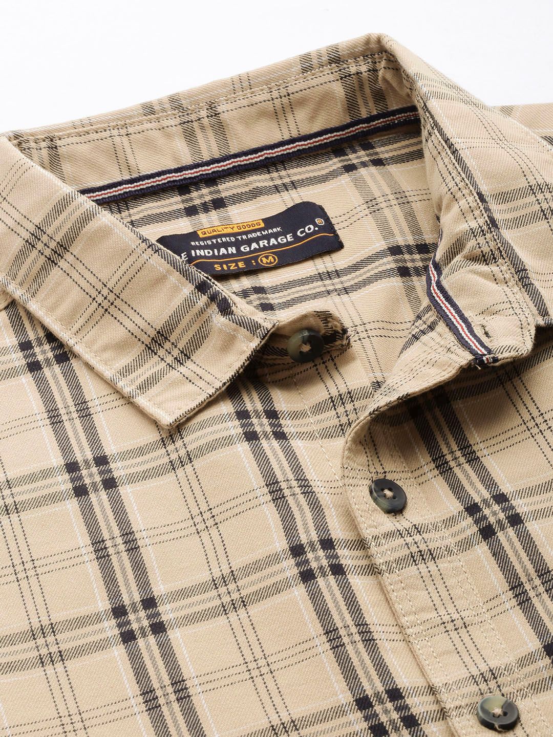 The Indian Garage Co Men Slim Fit Checked Casual Shirt - Image 2